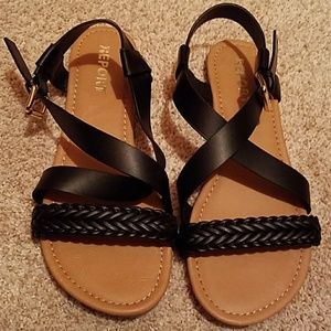 Black sandals.  Like new.